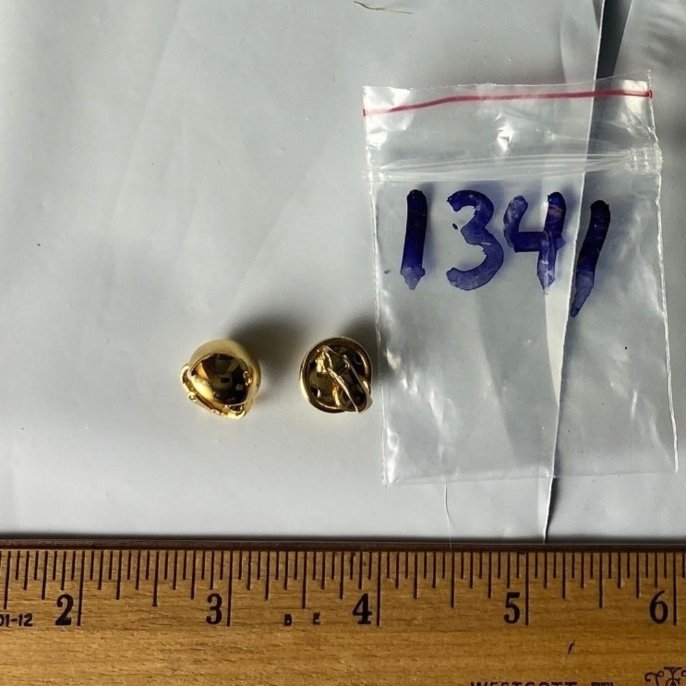 Lot of 2 Gold Tone Buttons Vintage Style
